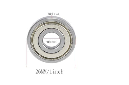8-Pack 629-ZZ Double Rubber Sealed deep Groove Ball Bearings, 9MMx26MMx8MM, pre-Lubricated, Stable Performance, and Cost-Effective Ball Bearings - size: 629ZZ