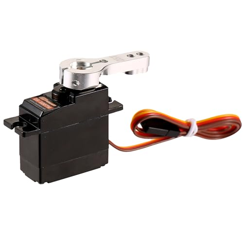 21G Mini Servo Micro Servo with 25T Arm,Digital Servo Full Metal Gear for 1/18 1/16 1/14 RC Crawler Car,Truck, Boat Airplane Robot Upgrade Parts