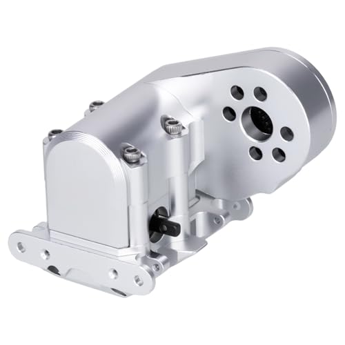 Ultralight Aluminum Transmission Skid Plate Kit,Gearbox with Metal Gears Set for 1/30 Axial SCX30 Upgrade Parts (Silver) - color: Silver