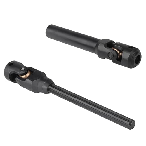 2pcs Hobbyfire 1/10 RC Crawler Drive Shafts Steel Universal Joint Driveshaft Heavy Duty for Axial SCX10 II III TRX4 Redcat Gen8 Gen7 Element Upgrades Parts(104-148mm) - style: 104-148mm