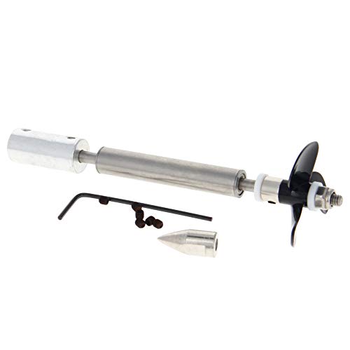 Heyiarbeit Drive Shaft Fit for 6mm Motor Shaft w Propeller and Universal Joint for RC Boat, L100mm Shaft, L50mm Sleeve, D36mm Propeller - size: 6.00MM