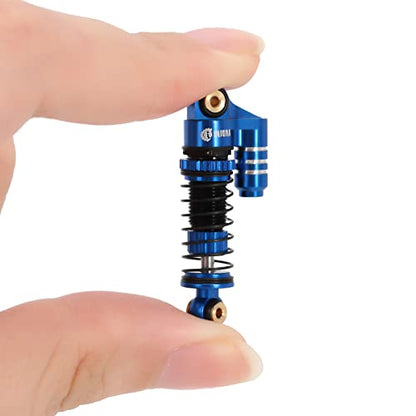 INJORA 39mm Shocks- Aluminum Threaded Adjustable Oil Filled Damper for SCX24 Gladiator C10 JLU Deadbolt B17 Axial 1/24 RC Crawler Car Upgrade Parts(Blue) - color: Blue