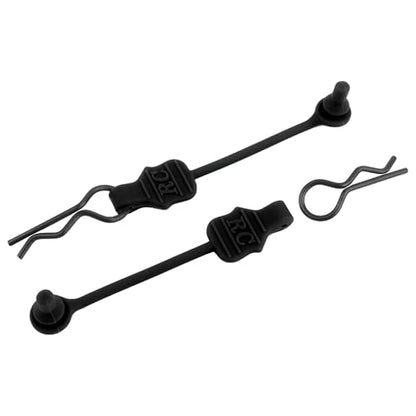 10 Pieces 1.2mm RC Body Shell Clips Pin with Pull Tabs Compatible with All 1/10 1/12 Scale Traxxas Arrma Redcat Axial Losi HSP HPI Kyosho RC Car Truck Crawler Body Shell Upgrades(Black) - color: Black