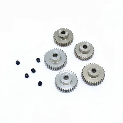 KingVal Replacement 5PCS 48DP 3.175mm 28T 29T 30T 31T 32T Aluminium Pinion Motor Gear Combo Compatible with 1/10 RC Car Brushed Brushless Motor - size: 28-32T