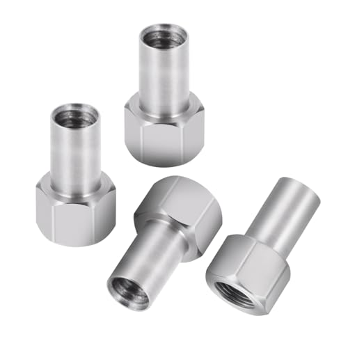 20Pcs Stainless Steel M2.5 Extended Long Wheel Nuts 2/3/4/5/6mm | Upgrade Parts, For 1/18 Tra-xxas TRX4M Defender Bronco K10 High Trail F150, RC Crawler Car