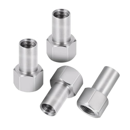 20Pcs Stainless Steel M2.5 Extended Long Wheel Nuts 2/3/4/5/6mm | Upgrade Parts, For 1/18 Tra-xxas TRX4M Defender Bronco K10 High Trail F150, RC Crawler Car