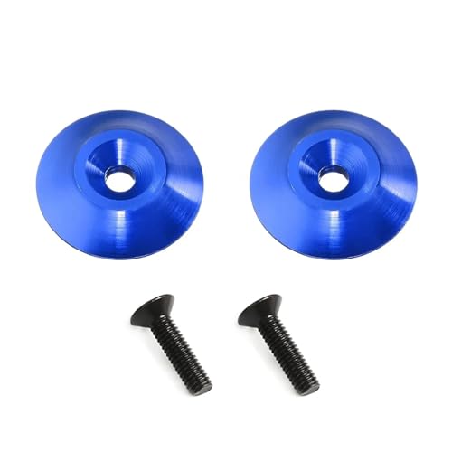 RC Car Repair Kit 1/8 2pcs Rear Tail Wing Gasket RC Car General Purpose Fixed Tail Protection Accessories(Blue) - color: Blue