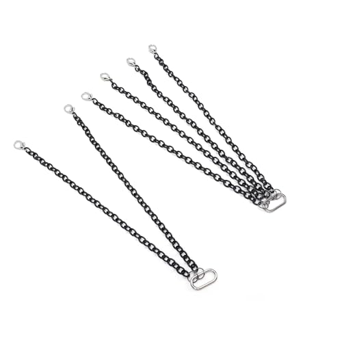 Asixxsix 2pcs Metal Trailer Chain with Tow Hook and Lobster Claw Hooks for RC Crane Model 1/50 DIY Decoration Accessories, for Crawler Climbing Car Upgrade Parts (18CM) - size: 18CM