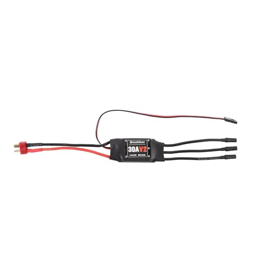 Brushless ESC 30A V2 RC Airplane Drone Motor Electric Speed Controller T Plug to Banana Female 3.5mm Lipo 2-4s