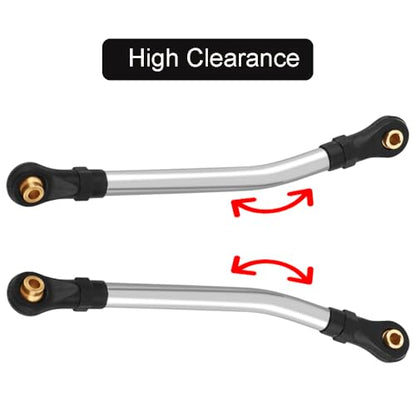 Stainless Steel Steering Links and High Clearance Body Chassis Link Set for Redcat Ascent-18 1/18 RC Crawler Metal Upgrade