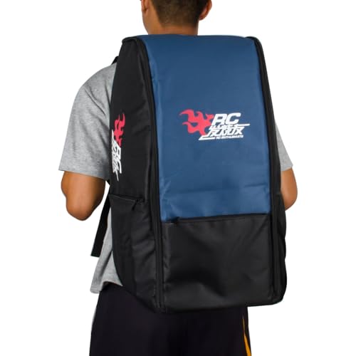  RC Backpack,RC Car Storage Bag,Multi Pockets Duffel Bag Carrying Case for 1/8 & 1/10 RC Car SCX10 Capra Wrangler TRX4 E-REVO VS4 BRX01 TF2 D90 CC01 YK4082 RGT EX8619 (Blue) - color: Blue