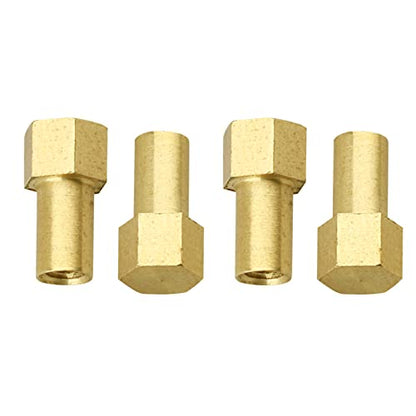 Hobbypark Brass Steering Knuckles Carriers and Brass Extended 7mm Wheel Hex Hubs Adapters for Axial SCX24 Upgrades Parts 1/24 RC Crawler Car (Gold) - color: Gold