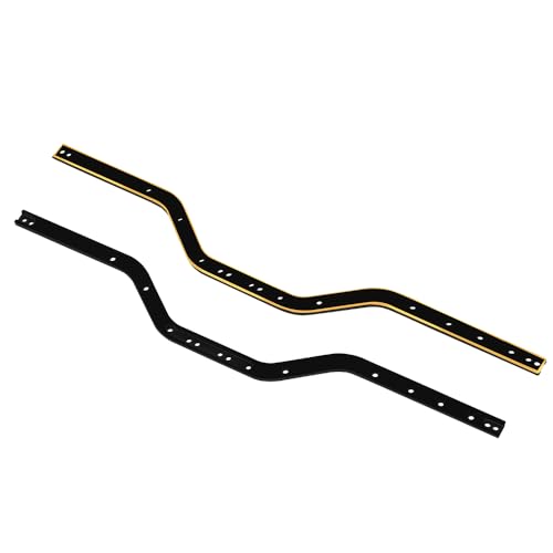 Black Coating Brass Chassis Frame Rails for 1/24 RC Crawler Axial SCX24 Upgrades (Bronco/JLU/C10/Deadbolt)