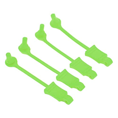 4 Set Car Clip Retainer Rc Car Body Shell Clip Retainers Steel Rubber Clips W Pull Tabs R Pins Universal Shell Replacement Parts for Remote Control Car Upgrade Part (Green) - color: Green