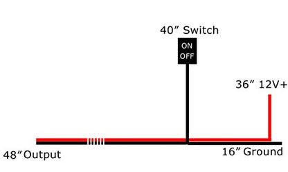 iJDMTOY 7ft Long Simple Car Use 12V Power-Up Wire Harness Kit with Inline On/Off Switch for LED Light Bar, LED Pod Lights, Driving Fog Lamps, etc