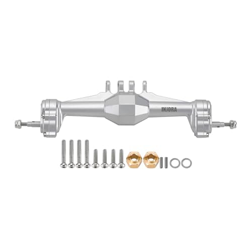 INJORA +5mm Diamond Portal Axle with Lay Down Servo Mount for TRX4M(Silver) - color: Silver