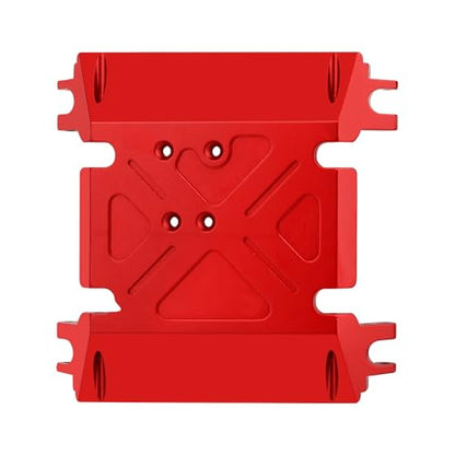CNC Aluminum Center Gearbox Mount Transmission Skid Plate for Axial Wraith 90018 1/10 RC Crawler Upgrade Part (red) - color: Red