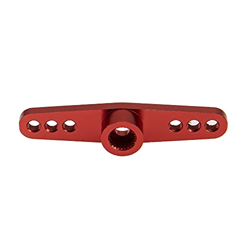 3Pack ShareGoo Aluminum Alloy 25T Servo Horn Double Arm Steering Arms Compatible with Futaba Savox Power HD HSP MG995 Servos Motor 1/8 1/10 RC Car Buggies (Red) - color: Red