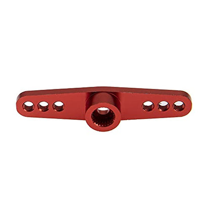 3Pack ShareGoo Aluminum Alloy 25T Servo Horn Double Arm Steering Arms Compatible with Futaba Savox Power HD HSP MG995 Servos Motor 1/8 1/10 RC Car Buggies (Red) - color: Red