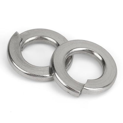 100Pcs 1/4" Spring Lock Washer, 304 Stainless Steel | SAE Split Lock Washer, Lock Washers & Flat Washers for Screws Bolts - color: Silver, size: 1/4 Inch
