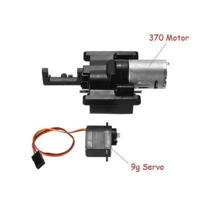 Metal 2-Speed Transmission Gearbox Assembly with Plastic Inner Gears for WPL B1 B16 B24 B36 C24 1/16 4WD 6WD RC Crawler Upgrades