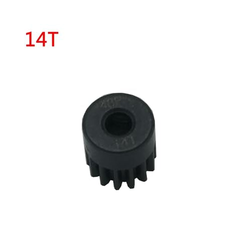 5-Pack Steel 48P Pinion Gear Sets 14T 15T 16T 17T 18T with Screws for 3.175mm (1/8-Inch) Shaft 1/10 RC Car Brushless Brush Motor - size: 14T 15T 16T 17T 18T