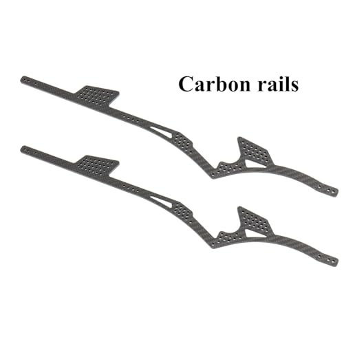 1/10 RC Chassis Kit,RC Performance Carbon LCG Chassis Kit with Brace Rock Sliders Delrin Skid Plate for 1/10 RC Crawler Comp Rigs SCX10 Capra (Chassis kit A) - style: Chassis kit A