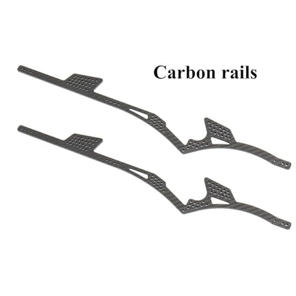 1/10 RC Chassis Kit,RC Performance Carbon LCG Chassis Kit with Brace Rock Sliders Delrin Skid Plate for 1/10 RC Crawler Comp Rigs SCX10 Capra (Chassis kit A) - style: Chassis kit A