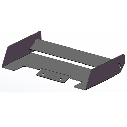 Metal Rear Wing for Tamiya 1/10 TT-02B DF-02 DT-02 RC Car Tail Wing Rear Spoiler Wing Parts (Black) - color: Black