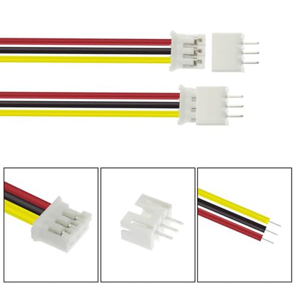 80Pcs JST 2.0 PH 3 Pin Connector Plug Set - 40 Female With 150mm Cable Wire & 40 Male Micro PH2.0mm - Mini 3 Pin Plugs - size: Jst-2.0-Ph-3Pin-40pcs