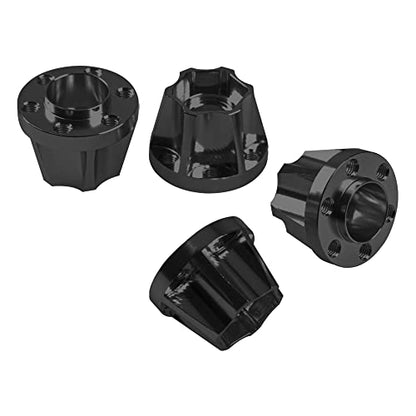 Metal RC 12mm Wheel Hex Hub Extension Combiner Compatible with 1.9/2.2inch Wheel Rim Axial SCX10 Traxxas TRX4 D90 1/10 RC Crawler (15mm, Black) - color: Black, size: 15mm