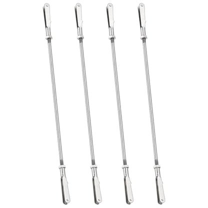 MECCANIXITY 4 Pcs Metal Clip Pushrod Connector Linkage, 304 Stainless Steel M3 Threaded Rod with Metal Clip for RC Plane Fixed Wing Aircraft DIY Models Parts, 253mm/9.96" - size: M3 x 253mm