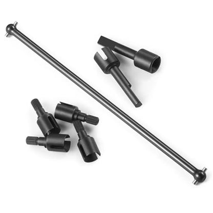 RC Car Transmission Shaft For Tamiya 1/10 For HotShot 58391 4WD Buggy Truck RC Car Parts Center Drive Shaft Joint Drive Cup Dog Bone Transmission Shaft Accessories(Black) - color: Black