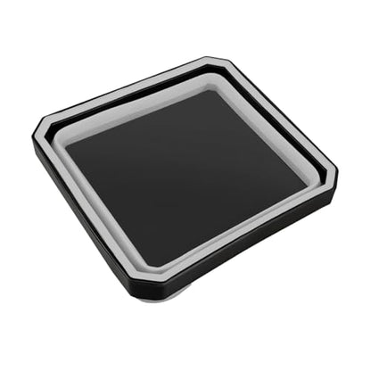 Collapsible Magnetic Parts Tray Set, Silicone Foldable Square Tool Bowls for Screw, Nuts & Small Metal Parts, Dual-Sided Magnet Base Auto Tool Organizer, Universal for Vehicles (Gray) - color: Gray