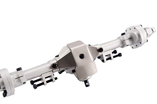 Aluminum Front / Rear Portal Axles Set for 1/10 Axial SCX10 II 90046 90047 RC Crawler Car (Silver) - color: Silver
