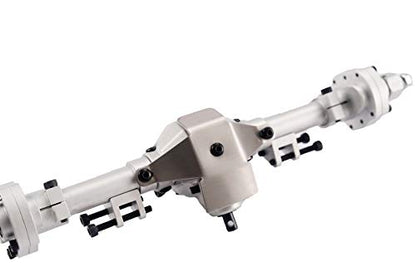 Aluminum Front / Rear Portal Axles Set for 1/10 Axial SCX10 II 90046 90047 RC Crawler Car (Silver) - color: Silver