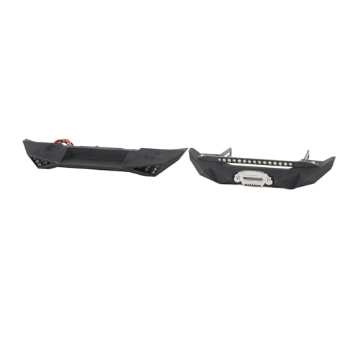 Racing Metal Front Rear Bumper Set Compatible with Axial SCX10 90046 RC Crawler 6061 Aluminum Alloy Collision Kit Mounting Hardware