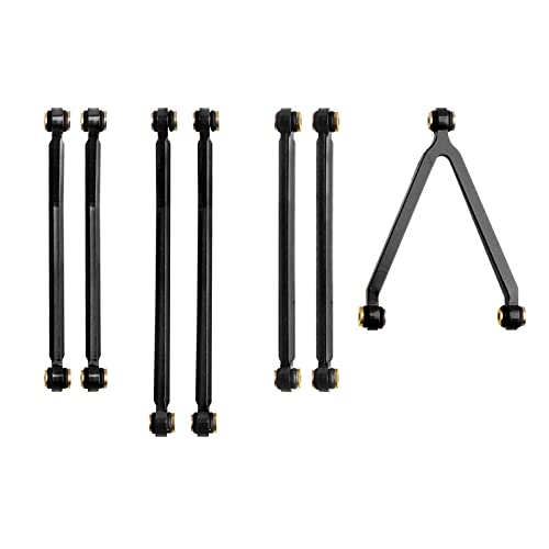 High Clearance Chassis Links Set for SCX24 Bronco JLU C10 AXI00001 AXI00002 Axial 1/24 RC Crawler Car (Black) - color: Black