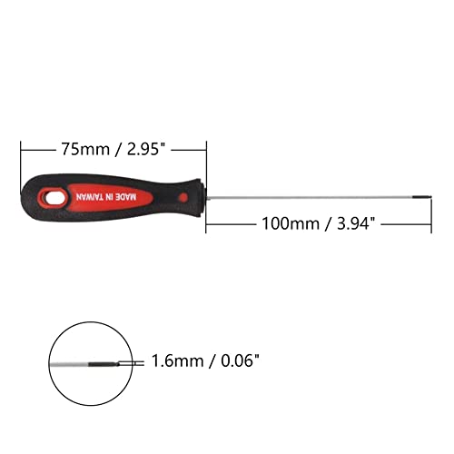 Utoolmart 1.5mm x 100mm Ball Head Precision Screwdriver Hex Design Wrench Hand Tool 2Pcs - color: 2pcs, size: 1.5×100×75mm