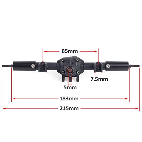 Rc Crawler 1/10 Nylon AR44 Straight Front and Rear axles with Metal Front Reverse Bevel Gear for 1/10 RC Tracked SCX10 II 90046 47 R-G-T 86100