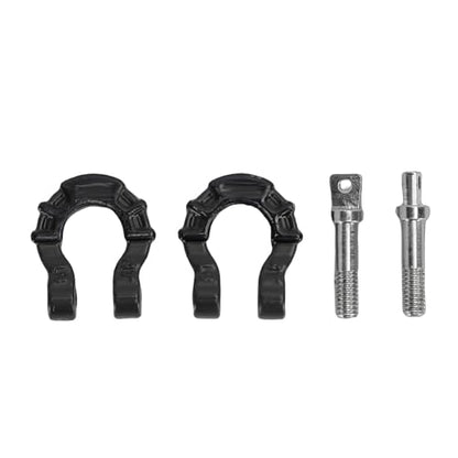 Metal Tow D Ring Shackle for 1/10 Axial SCX10 RC Crawler (Black) | Thick Alloy High Tensile Strength Firm Lock Para Exterior RC Off Road Rescue Towing Use - color: Black