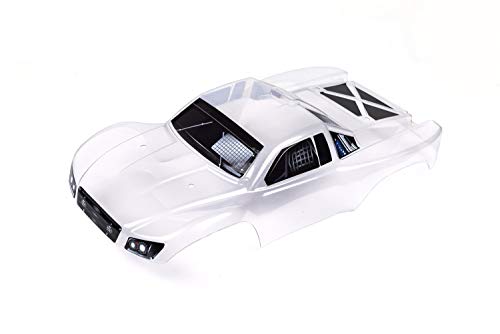 Compatible Custom Body Clear Unpainted with Stickers Replacement for 1/10 Scale RC Car or Truck (Truck not Included) SS-C-02
