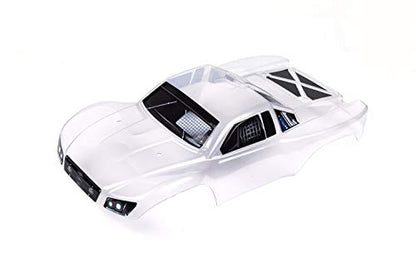 Compatible Custom Body Clear Unpainted with Stickers Replacement for 1/10 Scale RC Car or Truck (Truck not Included) SS-C-02