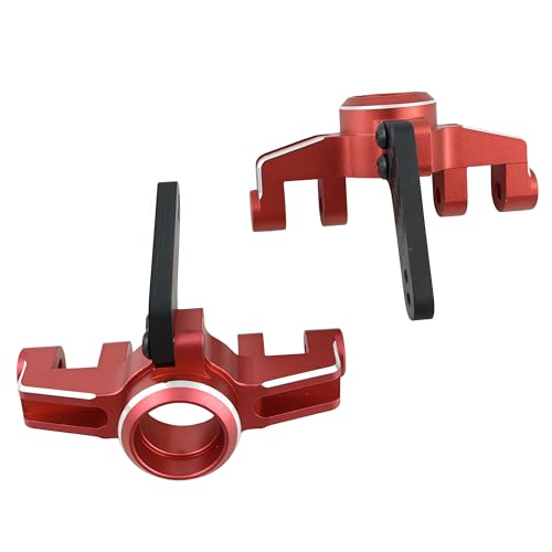 Front Steering Knuckles Caster Blocks for ARRMA Mojave Kraton 4S (Red) | Aluminum,1/8,1/10,Outcast,BLX,ARA330792,Front Hubs,CNC Machined,High Strength,Precision Fit,Wear Resistant,RC Upgrade - color: Red