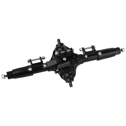 Aluminum 6x6 Complete Axle Set with Enhanced Axle Shaft for Axial SCX10 RC4WD D90 1/10 RC Crawler Upgrade Parts (Black Middle) - color: Black Middle