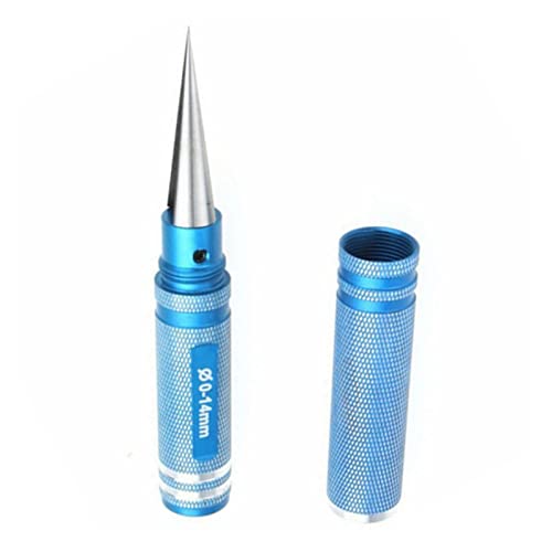 0-14mm Aluminum Alloy Expanding Hole Puncher Reamer Tool with Protective Sleeve for RC Model Body Connector Blue Reamer Tool