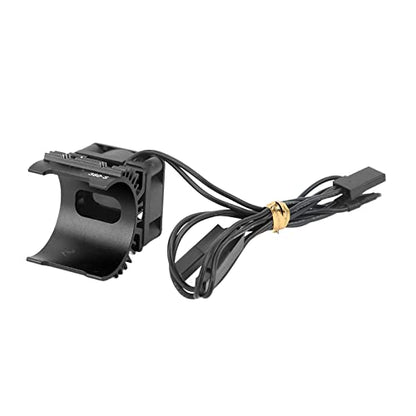 RC Motor Heat Sink Fan, High Speed 32000 RPM Prevents Overheating Aluminum Alloy for 28mm 29mm 380 Brushless Motors RC Car Enthusiasts Racing Off-Road - color: Black