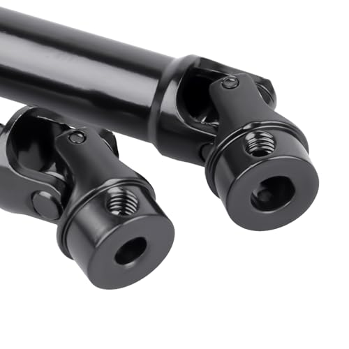 2Pcs FriHobby Stainless Steel RC Drive Shaft Metal Transmission Shaft CVD Compatible with TRX4M Defender Bronco 1/18 Crawler Upgrades Parts (Black) - color: Black