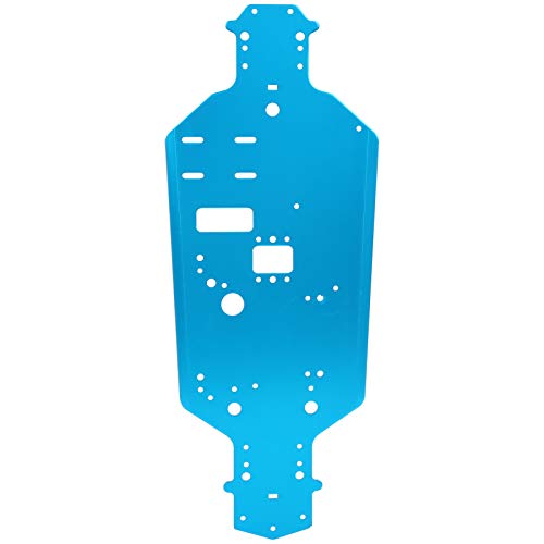 Aluminum Alloy Chassis Bottom Plate Replacement for HSP 94122 1/10 RC Car, Precision - Engineered RC Chassis Upgrade Part with Accurate Hole Alignment and Durable Construction (Blue) - color: Blue