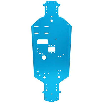 Aluminum Alloy Chassis Bottom Plate Replacement for HSP 94122 1/10 RC Car, Precision - Engineered RC Chassis Upgrade Part with Accurate Hole Alignment and Durable Construction (Blue) - color: Blue